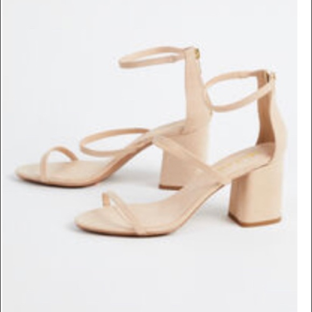 NWT Altar’d State Gemma Heels nude sandal size 6 runs large